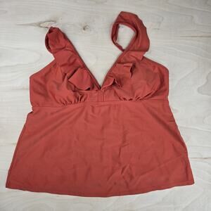 Tankini Swim top Rust orange Large (12-14) Time and True